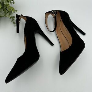 Truffle Collection Women’s Ankle Strap Faux Suede Heels Shoes Size 8